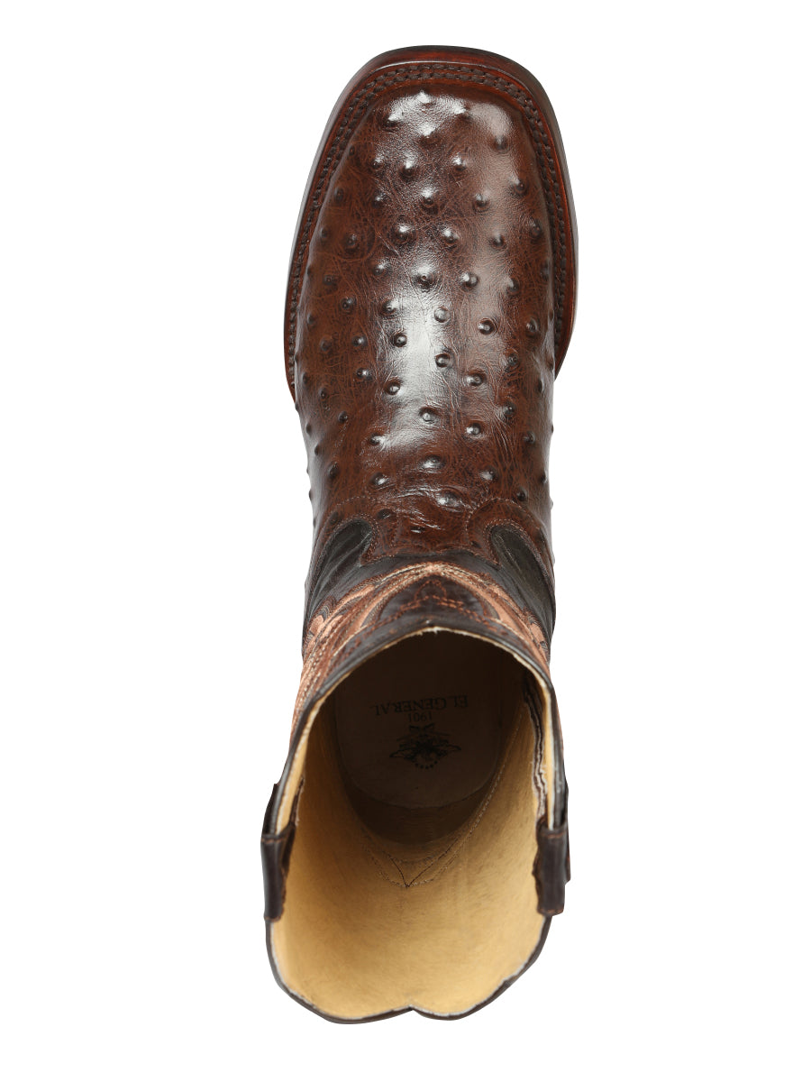 El General Rodeo Boot- Imit Avestruz - Brown 44665 — view 5