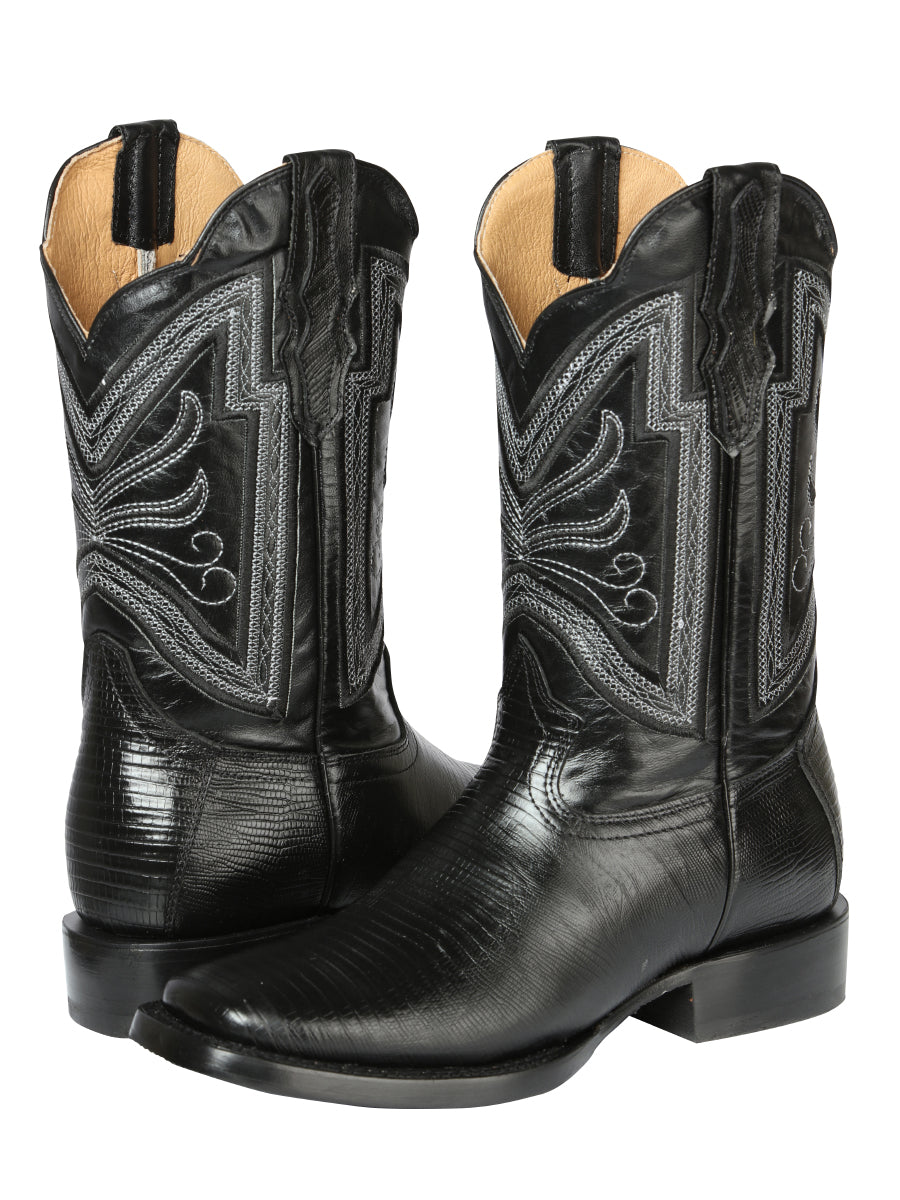 El General Men's Rodeo Boot - Imitation Lizard - Black 44666 — view 2
