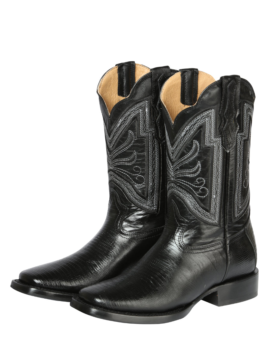 El General Men's Rodeo Boot - Imitation Lizard - Black 44666 — view 3