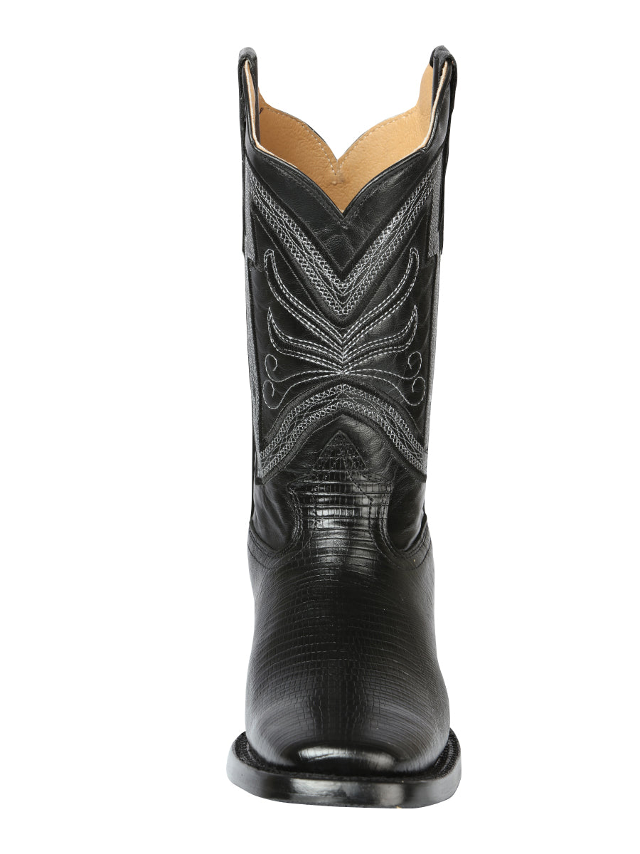 El General Men's Rodeo Boot - Imitation Lizard - Black 44666 — view 4