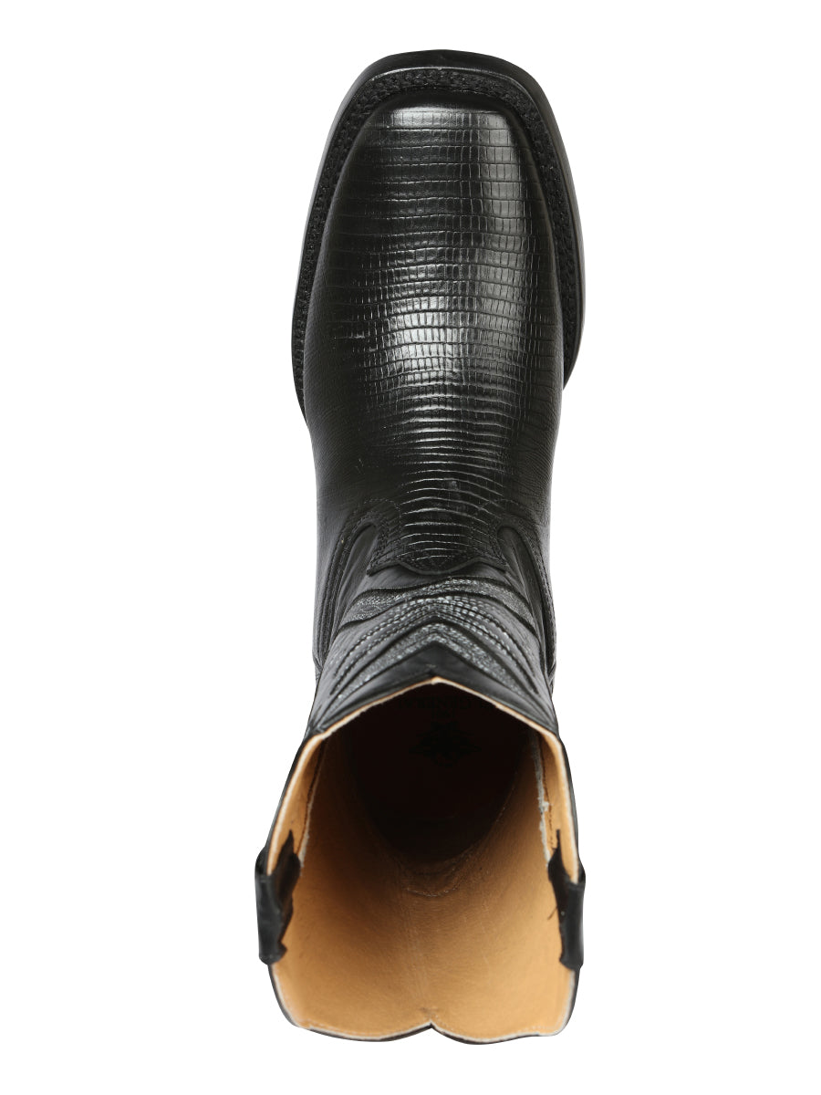 El General Men's Rodeo Boot - Imitation Lizard - Black 44666 — view 6