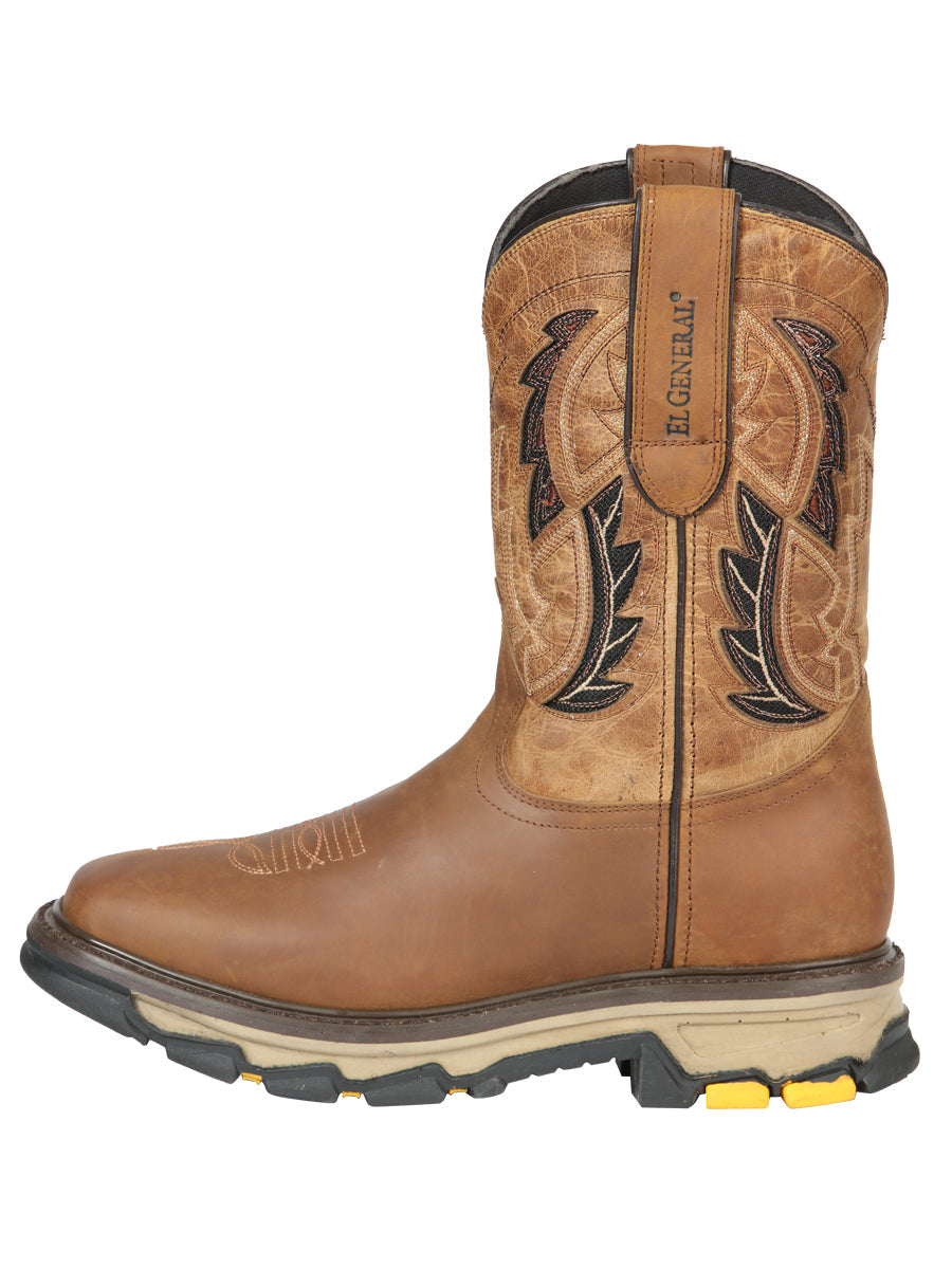 El General Men's Leather Work Boot - Made in Mexico - Alasan Arena Sand 44691 — view 2
