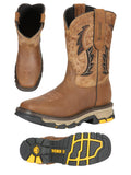 El General Men's Leather Work Boot - Made in Mexico - Honey Brown 44693