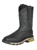 El General Men's Leather Work Boot - Made in Mexico - Crazy Black 44694