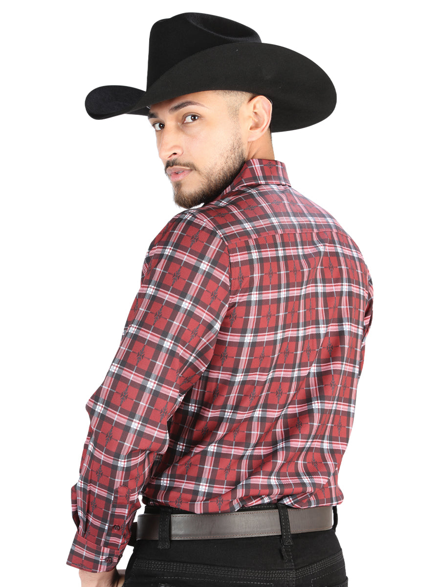 El General - Casual Long Sleeve Shirt - Red 44710 — view 2