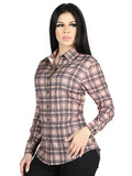 El General - Casual Long-Sleeve Shirt - Beige/Black 44714