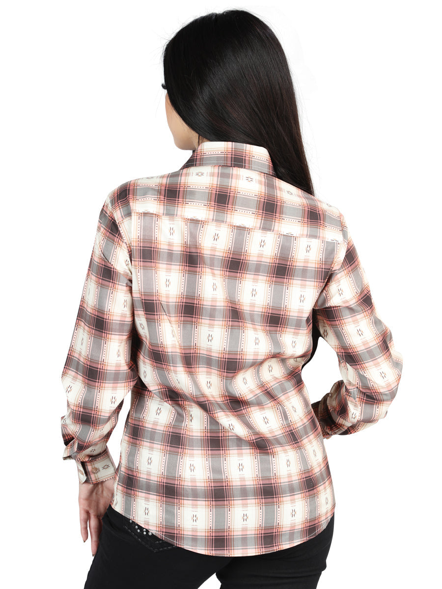 El General - Casual Long-Sleeve Shirt - Orange Beige 44716 — view 2