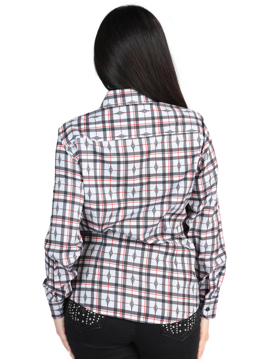 El General - Casual Long-Sleeve Shirt - Black/White 44720 — view 2