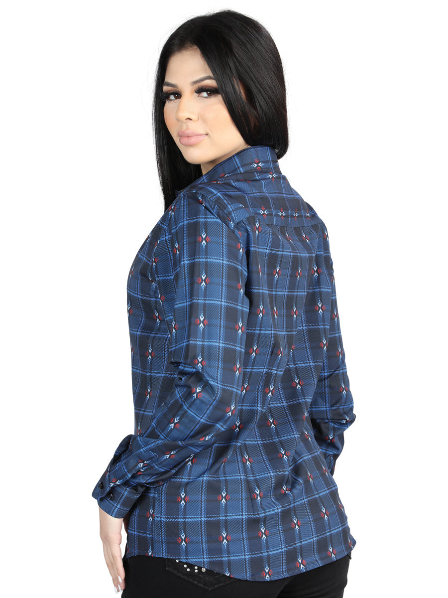 El General - Casual Long-Sleeve Shirt - Black/Blue 44721 — view 3