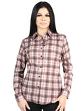 El General - Casual Long-Sleeve Shirt - Beige/Red 44728