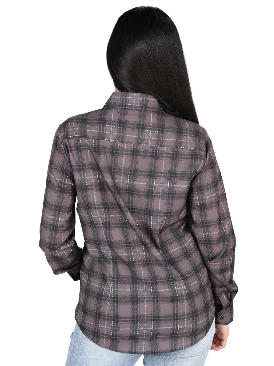 El General - Casual Long-Sleeve Shirt - Moka/Olive 44729 — view 2