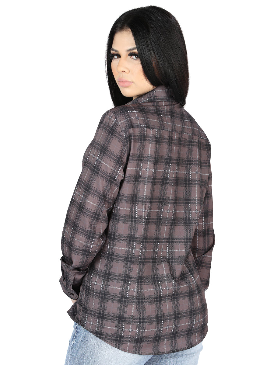 El General - Casual Long-Sleeve Shirt - Moka/Olive 44729 — view 3
