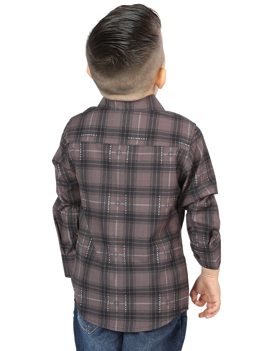 El General Moka/Olive Casual Long-Sleeve Shirt 44746 — view 2