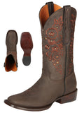 El General Women’s Rodeo Boots Crazy Leather - Brown 44847