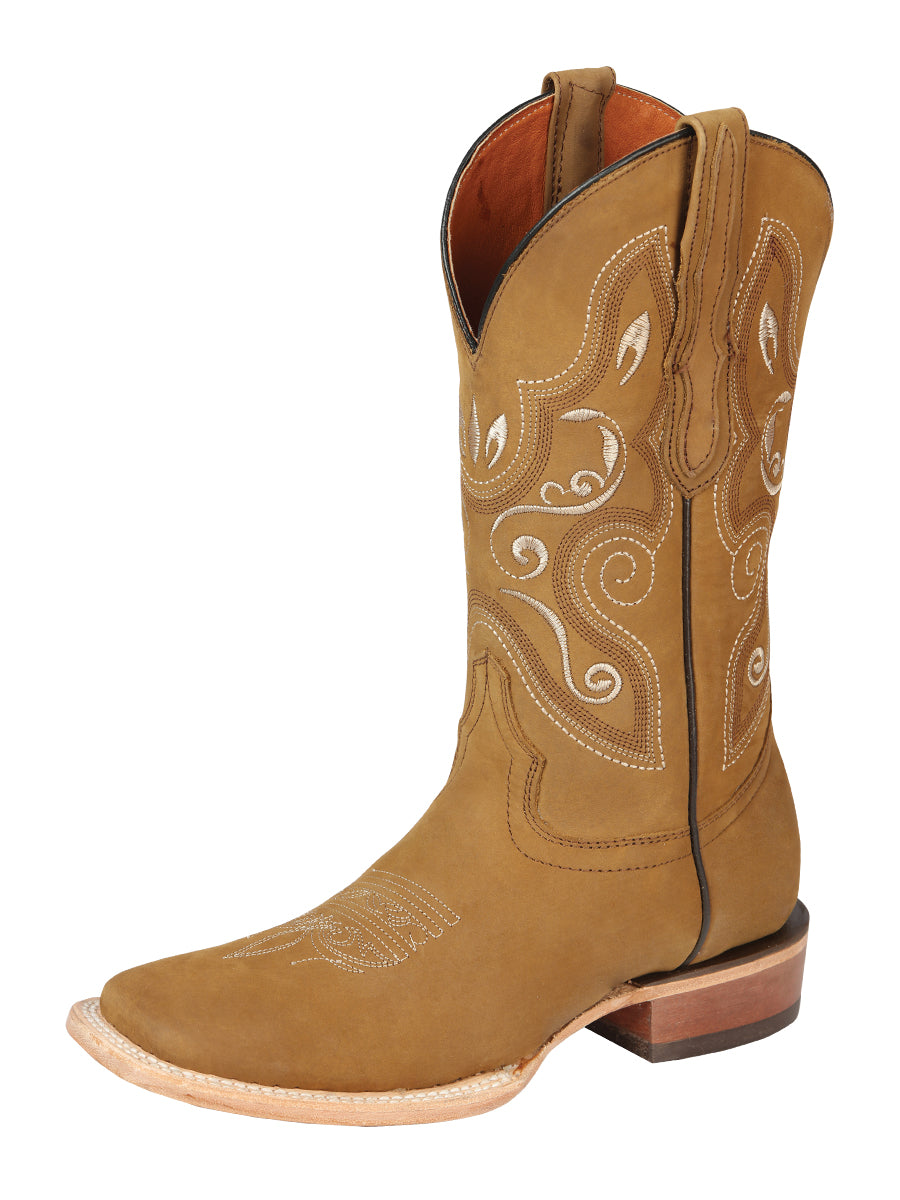 El General Women’s Rodeo Boots Oil Nubuck Leather - Honey 44848