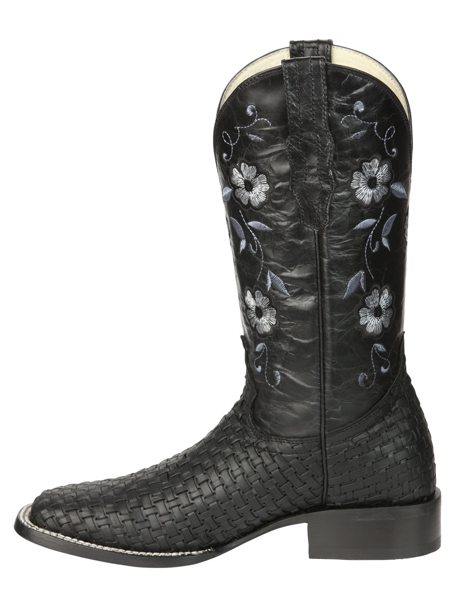 El General Women’s Rodeo Boots Petatillo - Black 44856 — view 3