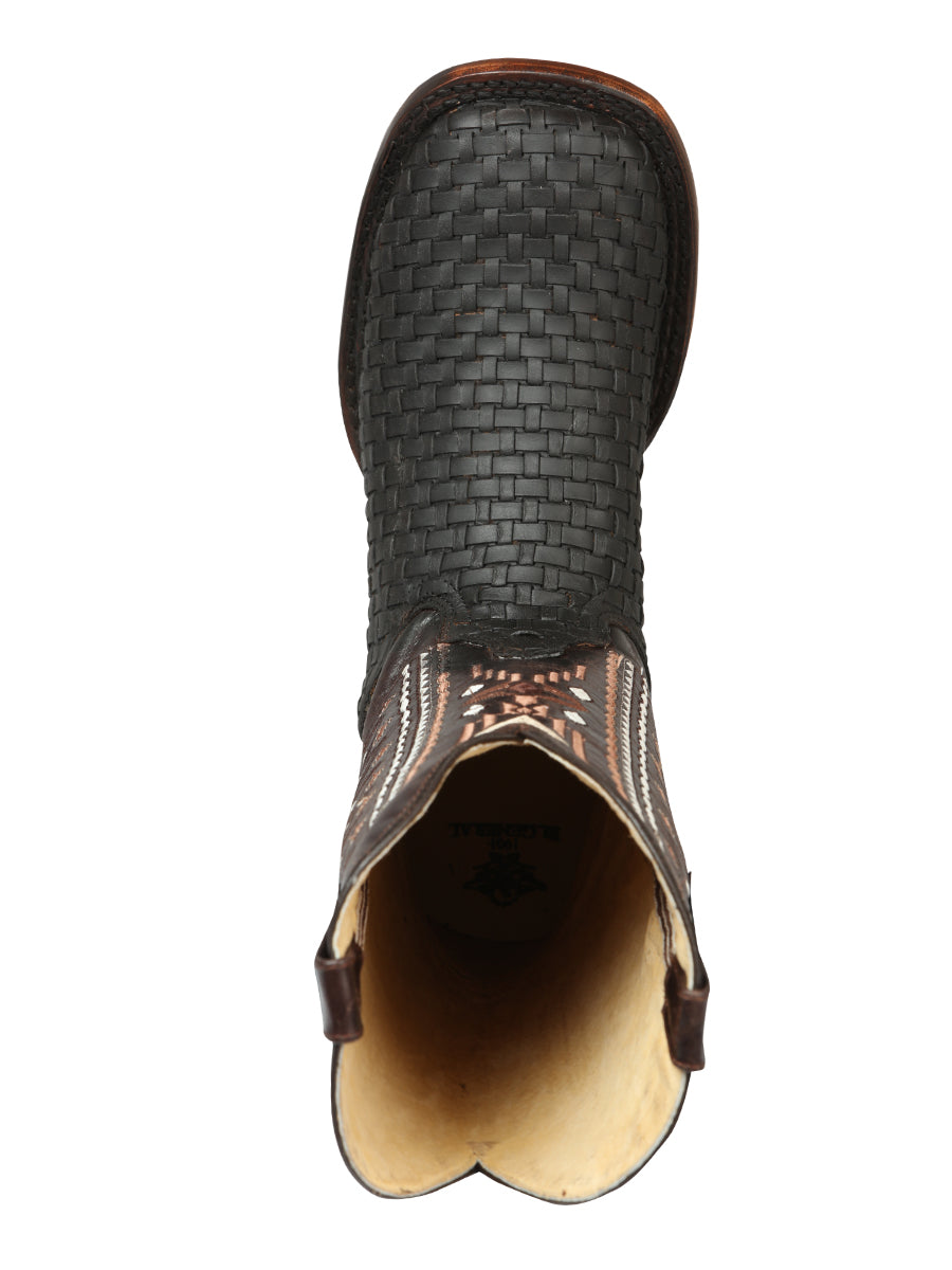 El General Men’s Leather Rodeo Boots Petatillo - Crazy Brown 44861 — view 4