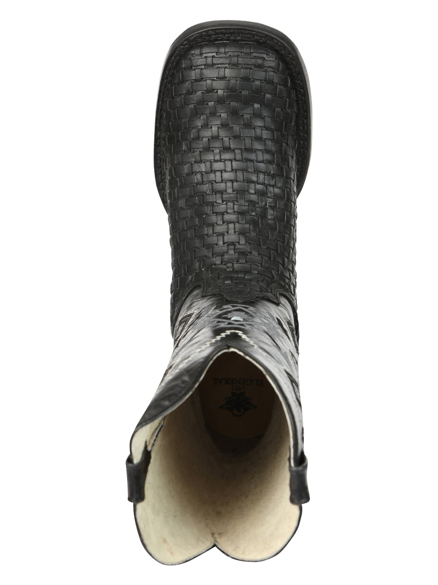 El General Men’s Petatillo Crazy Black Rodeo Boots 44884 — view 3