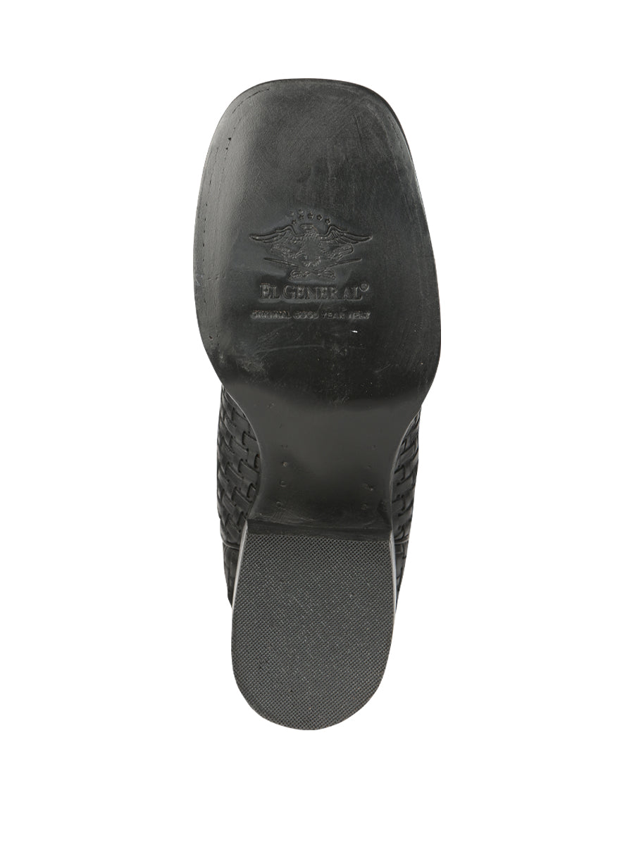 El General Men’s Petatillo Crazy Black Rodeo Boots 44884 — view 4