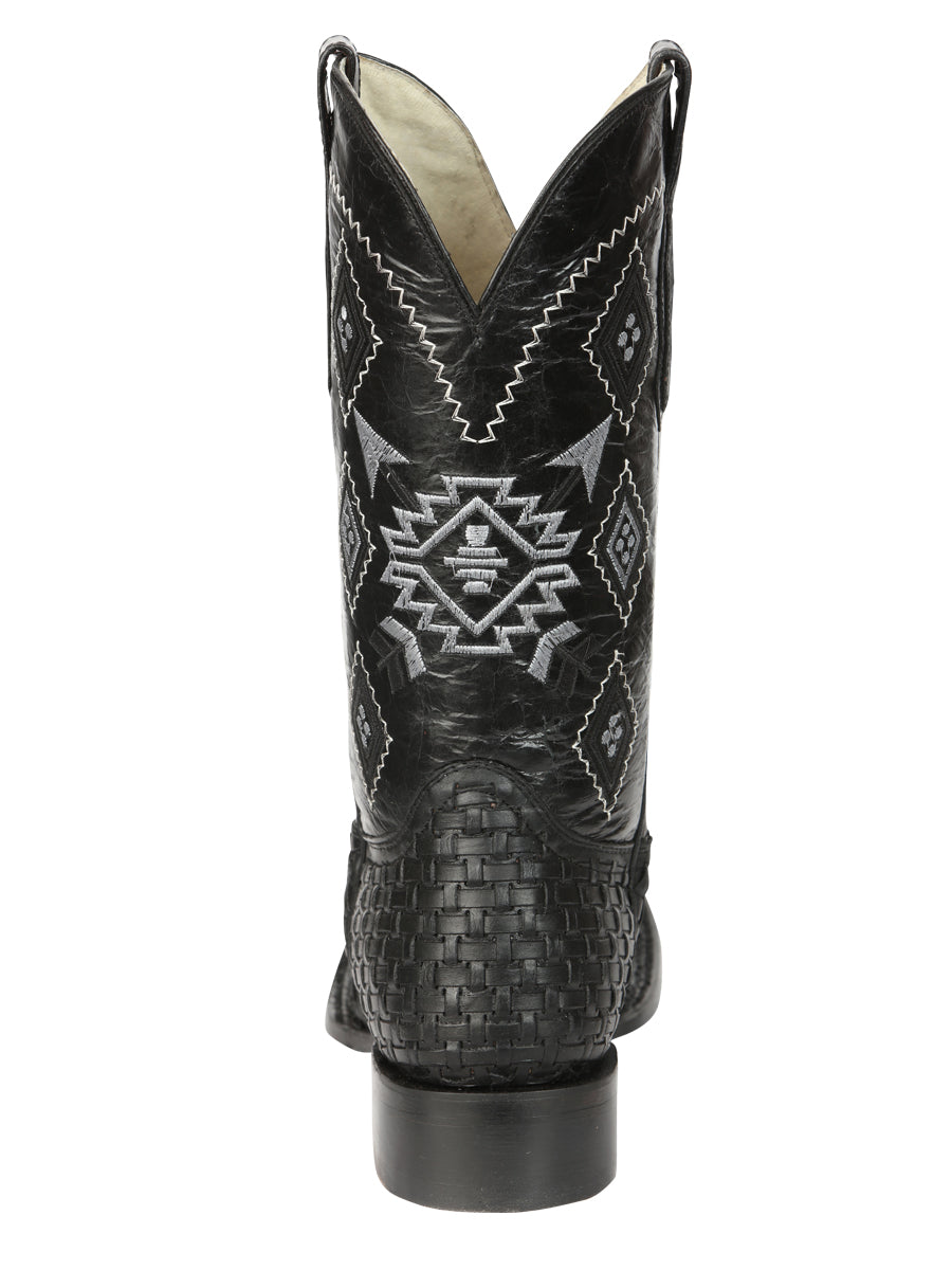 El General Men’s Petatillo Crazy Black Rodeo Boots 44884 — view 6