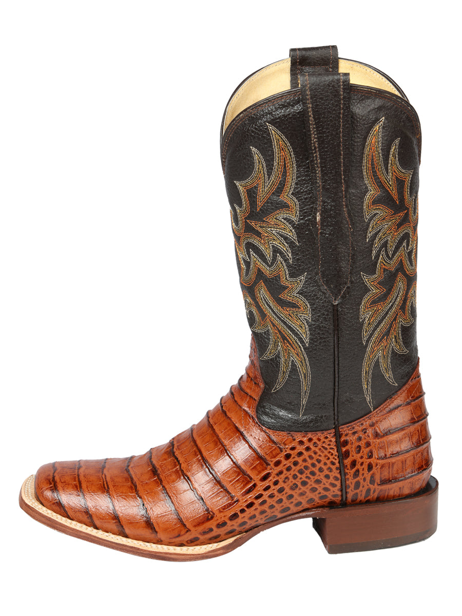 El General Rodeo - Printed Alligator leather boots - Cogñac 44939 — view 3