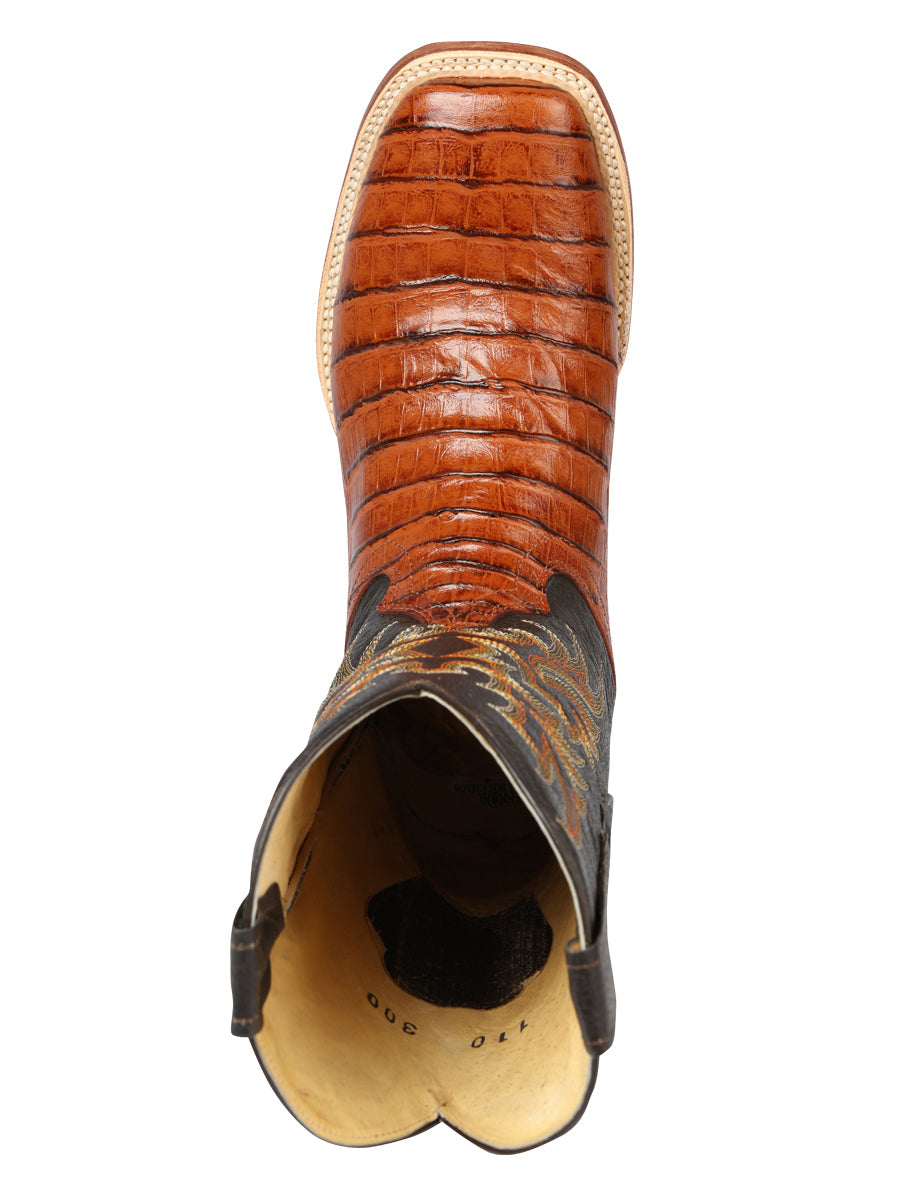 El General Rodeo - Printed Alligator leather boots - Cogñac 44939 — view 7