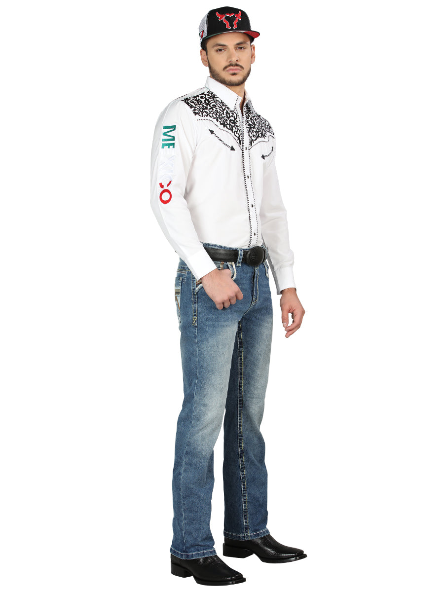 Centenario Bootcut Denim Jeans - Medium Blue 44965 — view 2