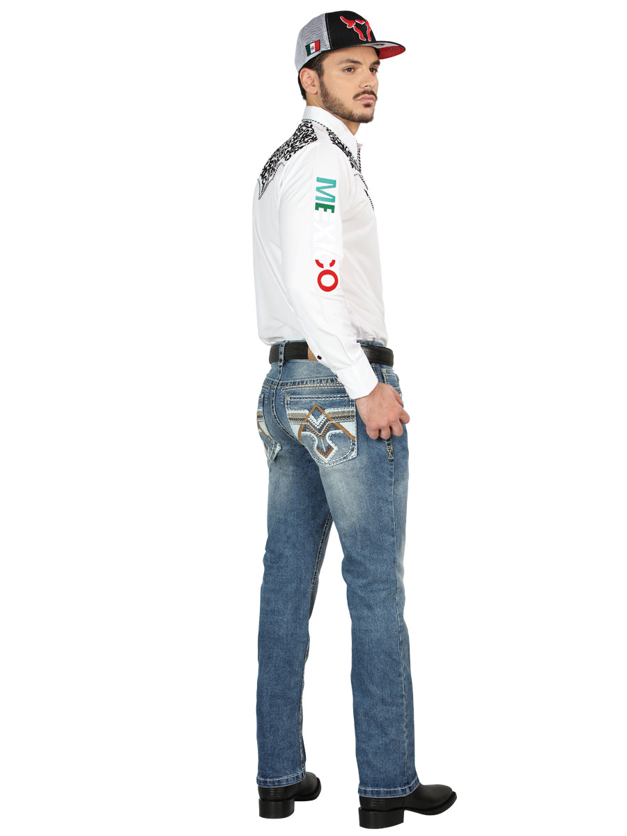 Centenario Bootcut Denim Jeans - Medium Blue 44965 — view 3