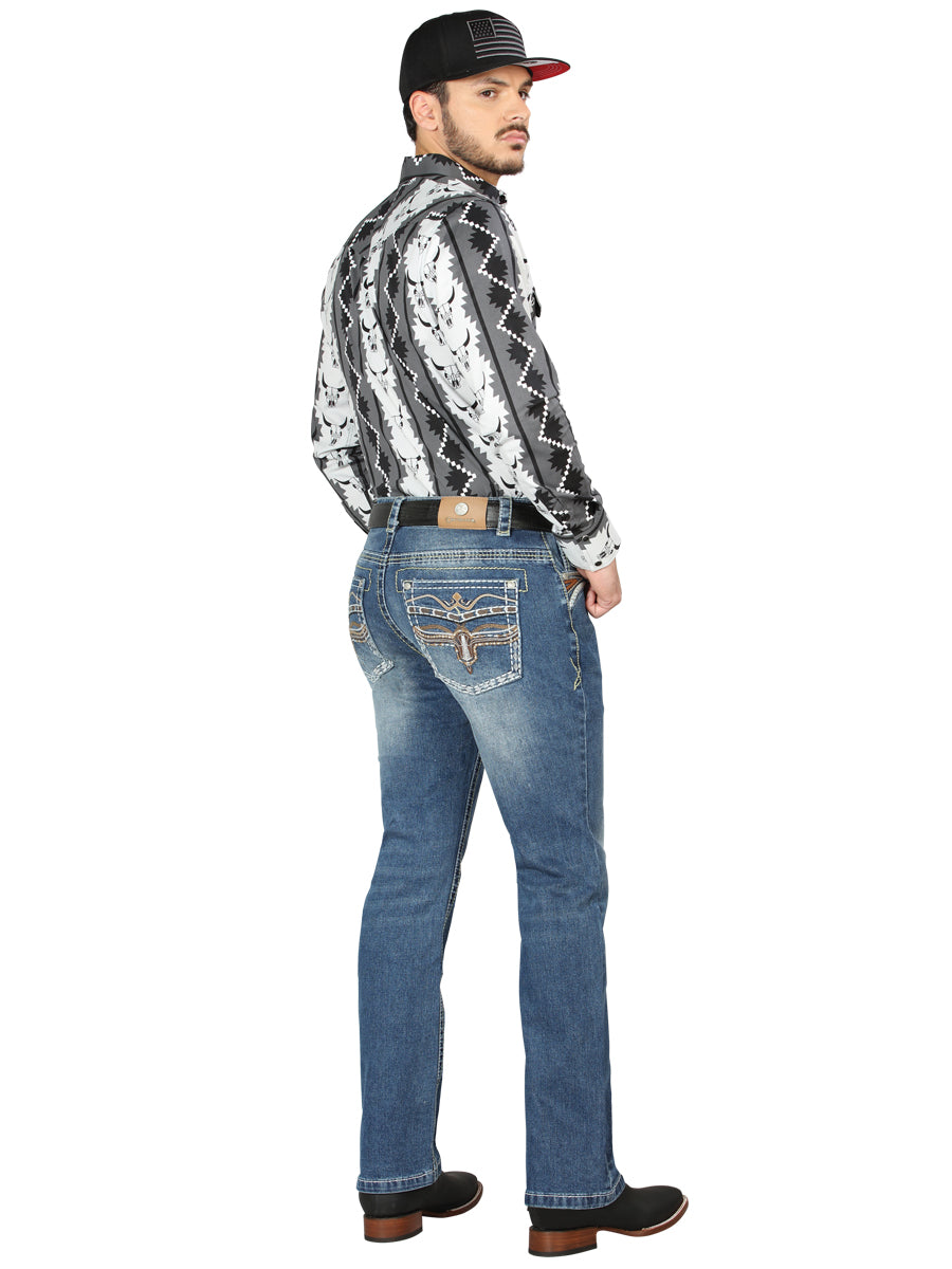 Centenario Bootcut Denim Jeans - Medium Blue 44971 — view 3