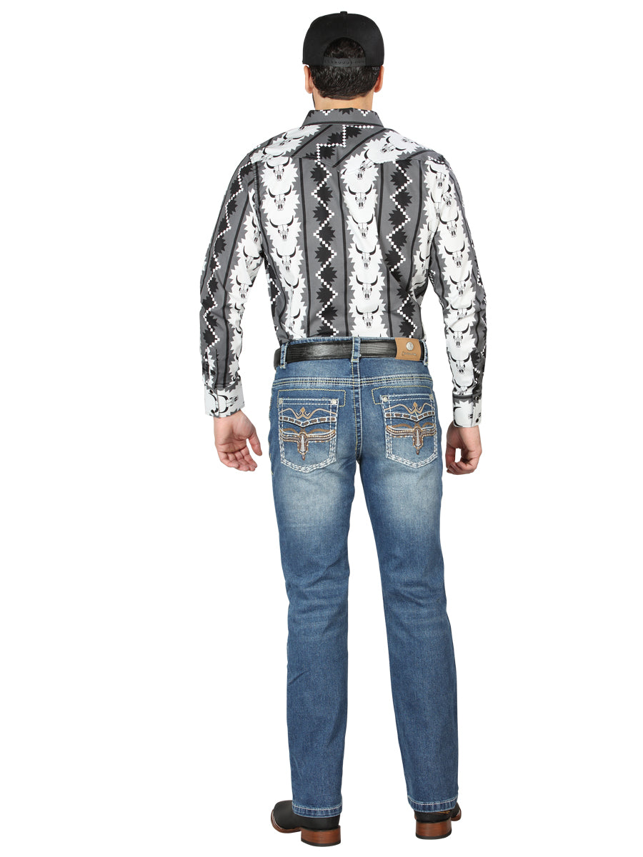 Centenario Bootcut Denim Jeans - Medium Blue 44971 — view 4