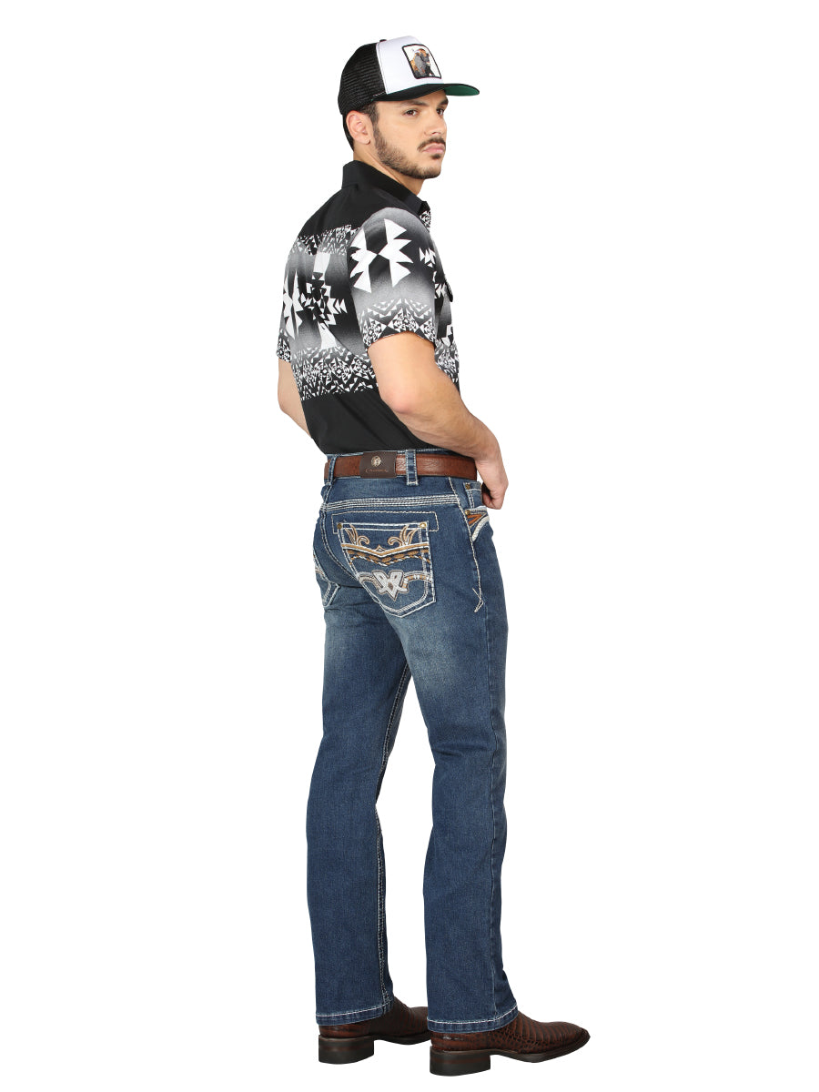 Centenario Bootcut Denim Jeans - Medium Blue 44973 — view 3