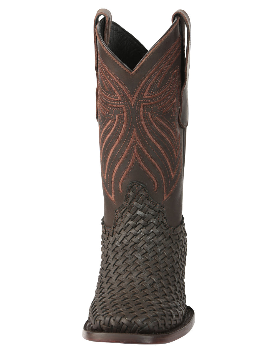 El General Men’s Leather Rodeo Boots Petatillo - Chocolate 45013 — view 2