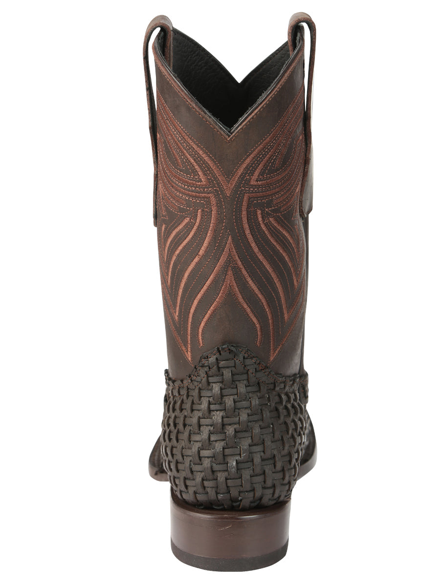 El General Men’s Leather Rodeo Boots Petatillo - Chocolate 45013 — view 6