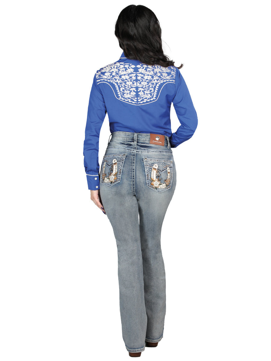 Centenario Bootcut Denim Jeans - Light Blue 45027 — view 4