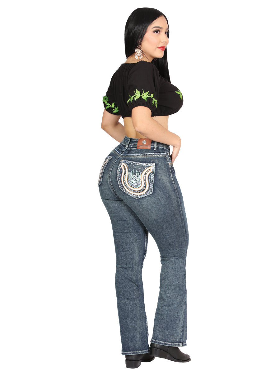 Centenario Bootcut Denim Jeans - Dark Blue 45029 — view 3
