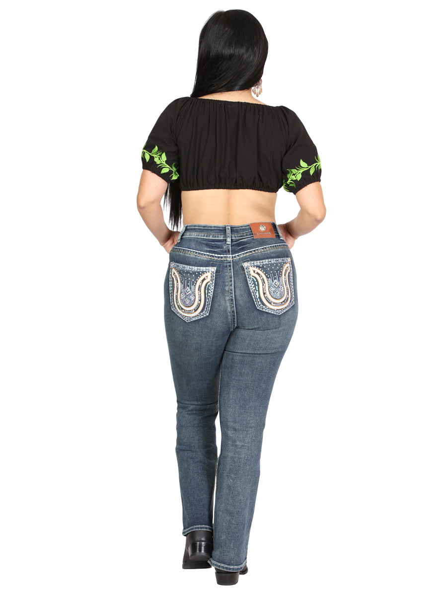 Centenario Bootcut Denim Jeans - Dark Blue 45029 — view 4