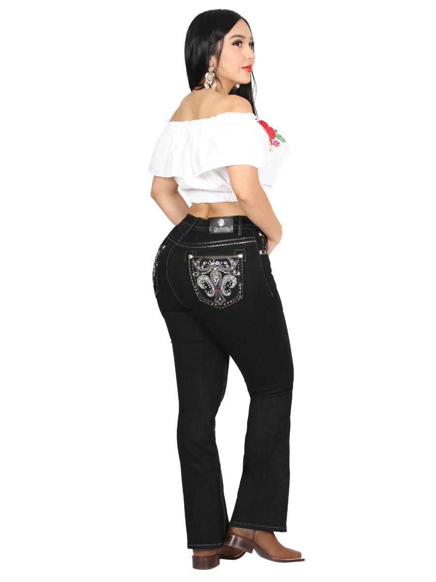 Centenario Bootcut Denim Jeans - Black 45030 — view 3