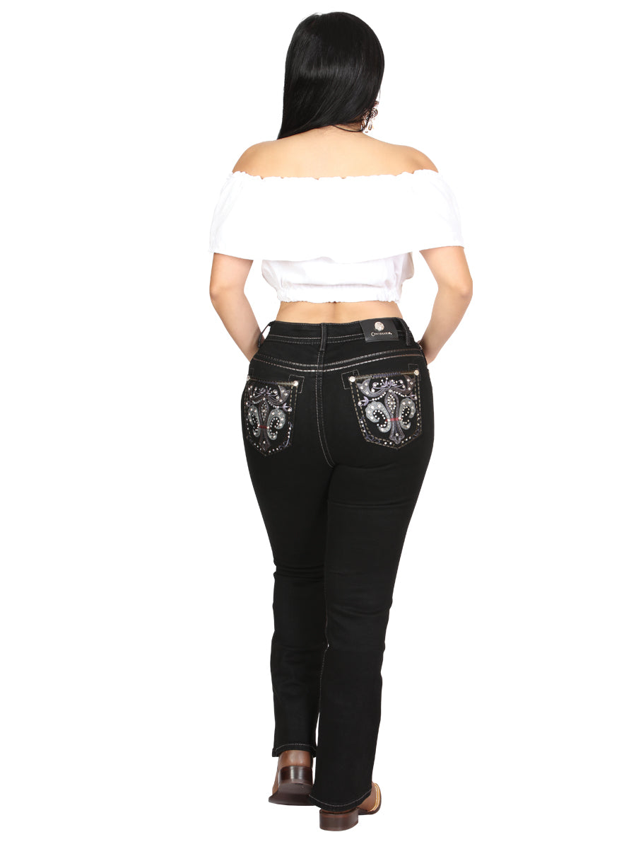 Centenario Bootcut Denim Jeans - Black 45030 — view 4