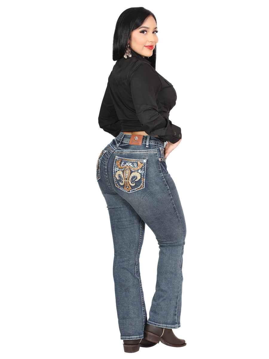 Centenario Bootcut Denim Jeans - Dark Blue 45031 — view 3
