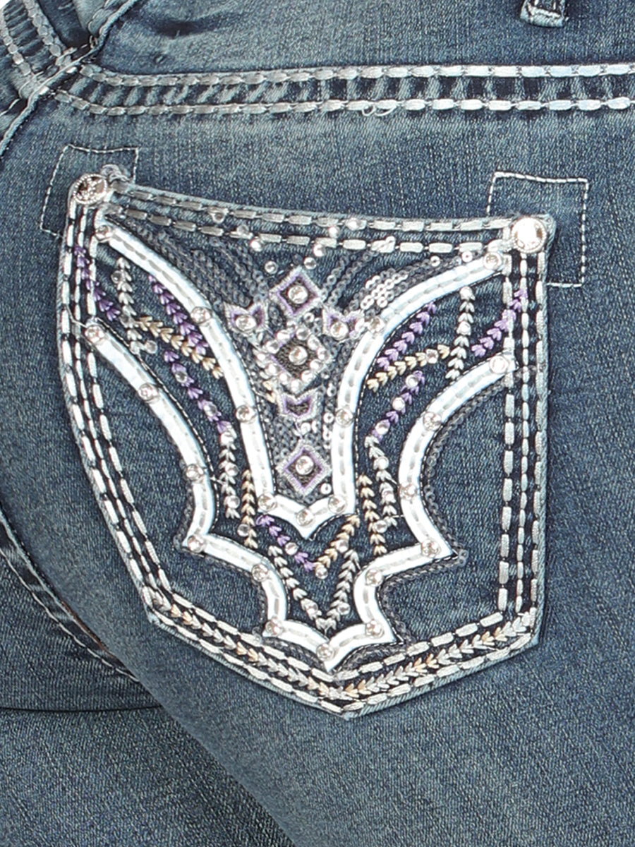 Centenario Bootcut Denim Jeans - Dark Blue 45032 — view 6