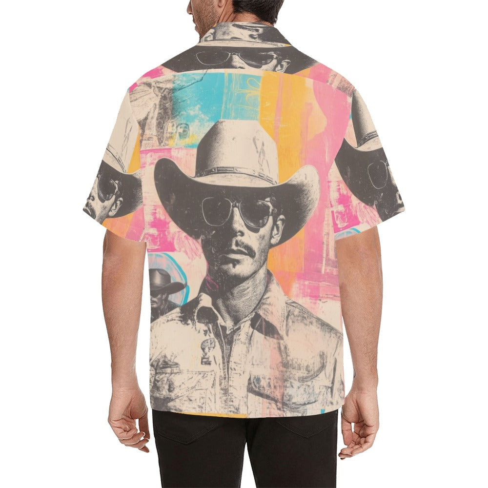 Baha Ranch Retro Pop Western Cool Cowboy Men's Camp Shirt by Baha Ranch Western Wear - product image 2