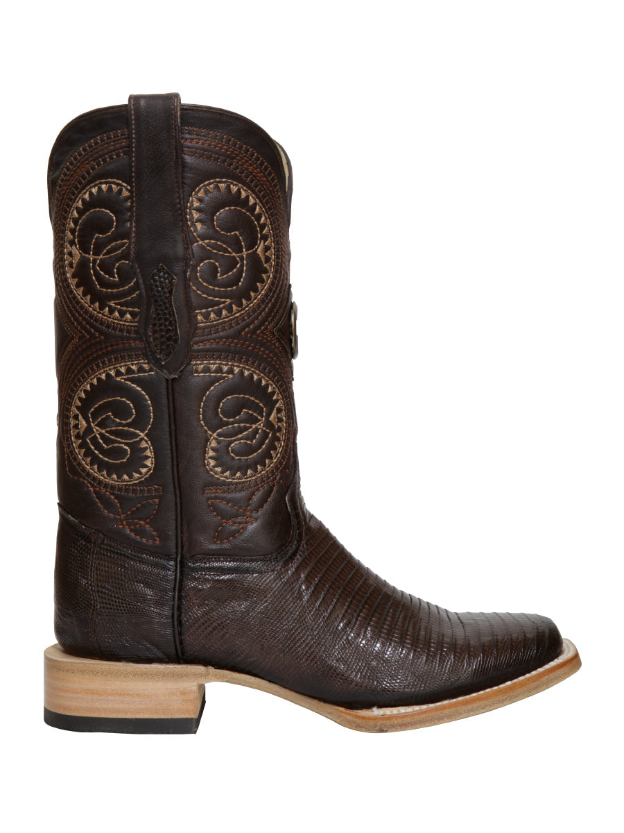 El General Men's Exotic Lizard Rodeo Cowboy Boots - Brown 45070 — view 3