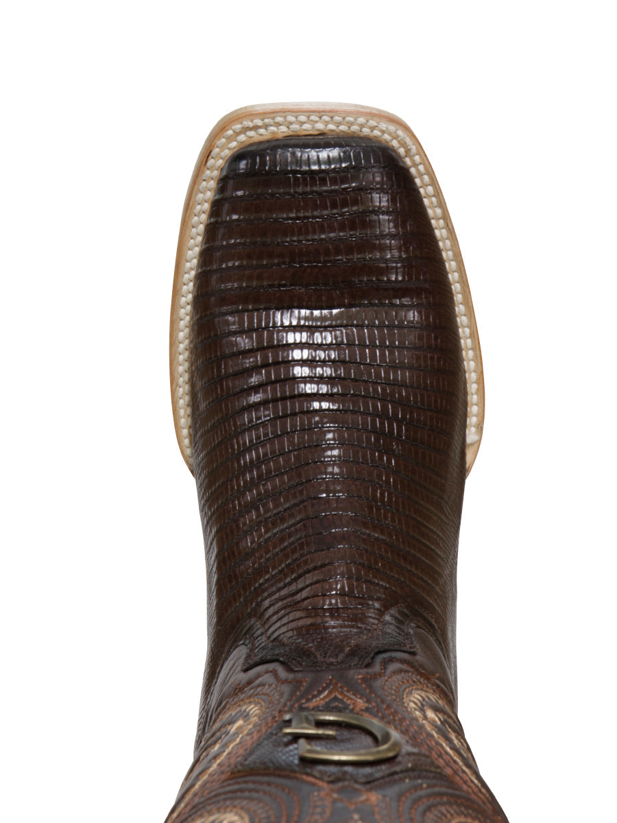 El General Men's Exotic Lizard Rodeo Cowboy Boots - Brown 45070 — view 5