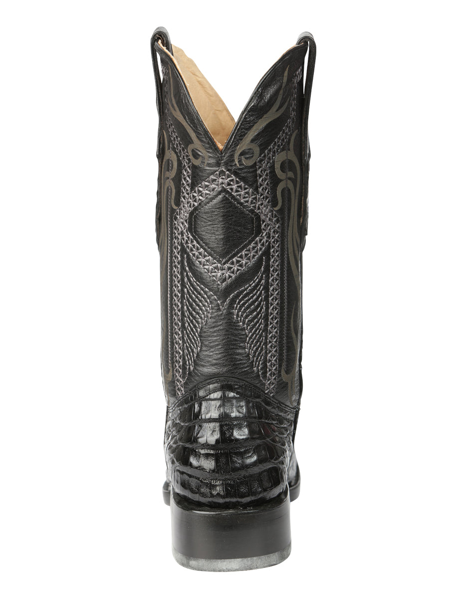 El General Men's Exotic Caiman Belly Cowboy Boots - Black 45078 — view 5