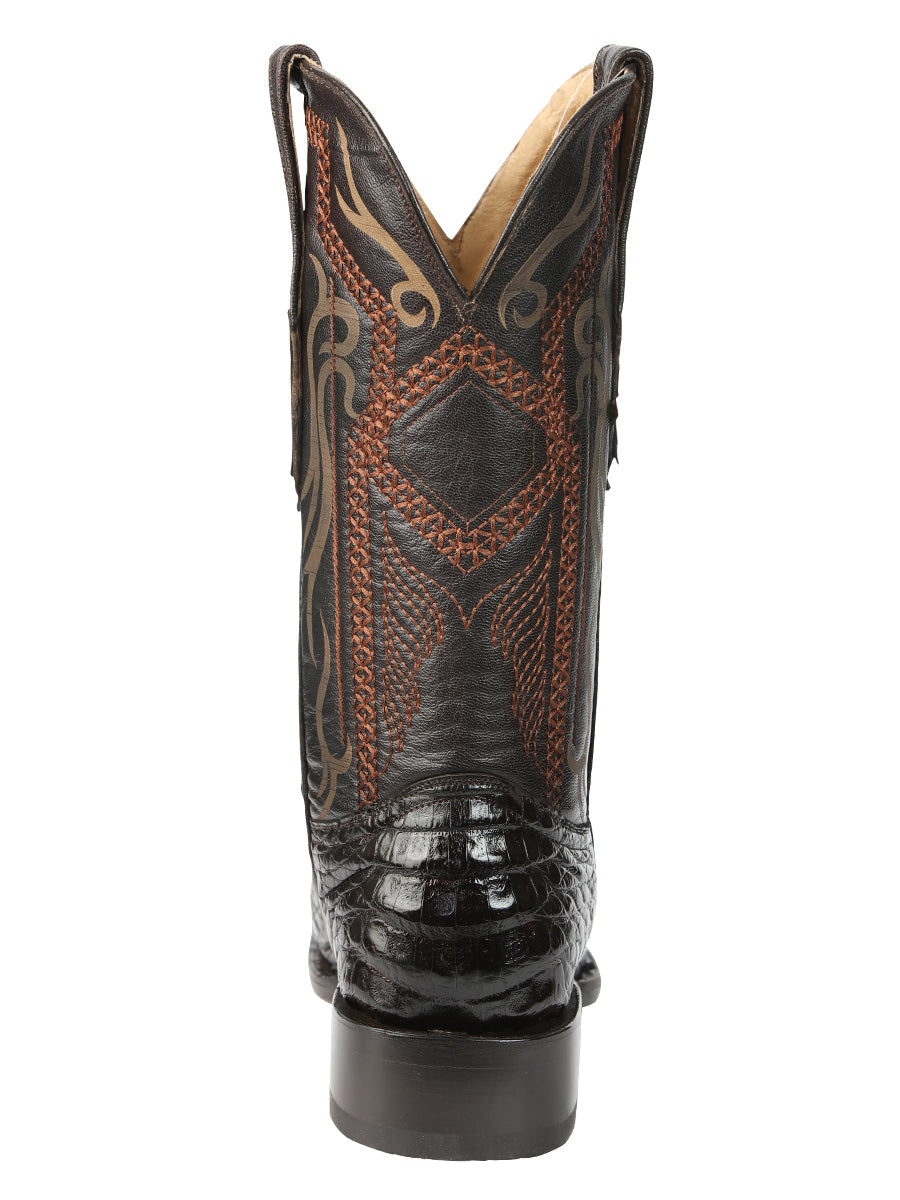 El General Men's Exotic Caiman Belly Cowboy Boots - Brown 45079 — view 3