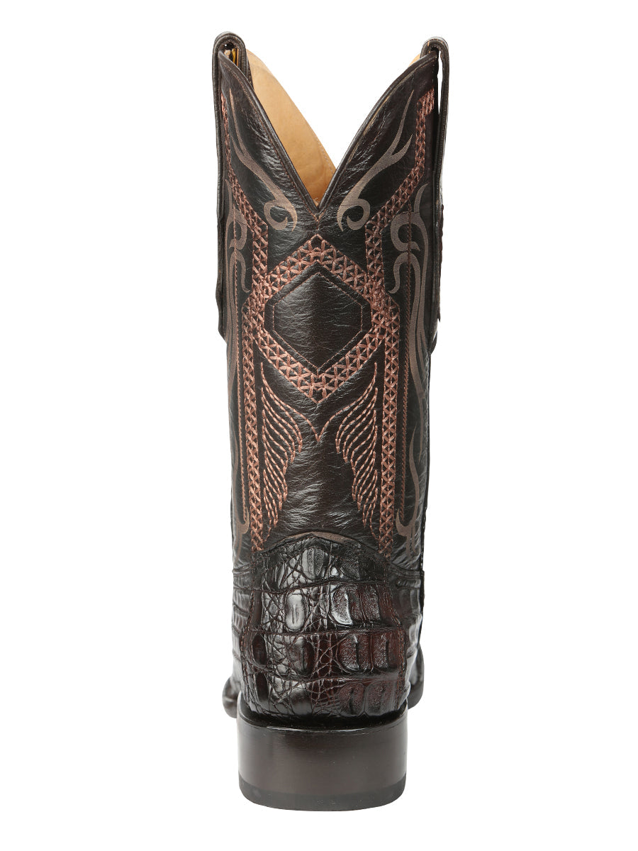 El General Men's Exotic Hornback Caiman Cowboy Boots - Brown 45082 — view 5