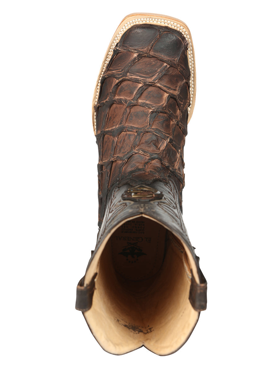El General Men's Exotic Monster Fish Rodeo Cowboy Boots - Brown 45084 — view 6