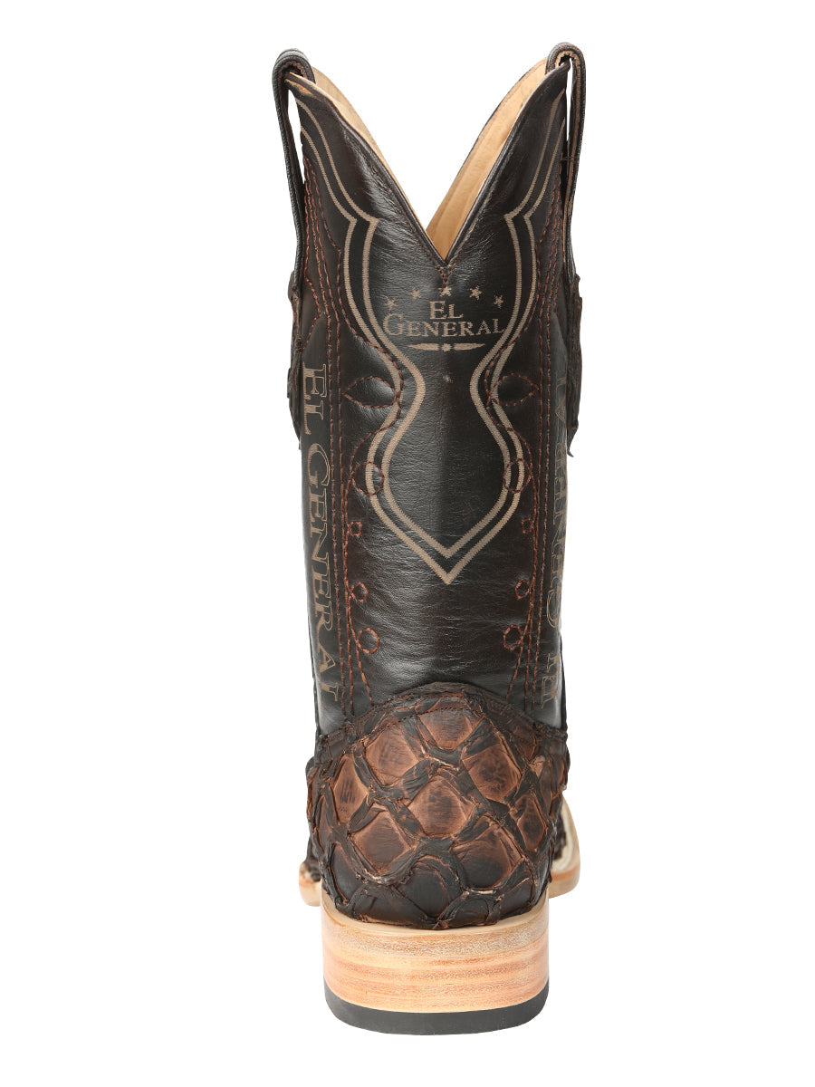 El General Men's Exotic Monster Fish Rodeo Cowboy Boots - Brown 45084 — view 7