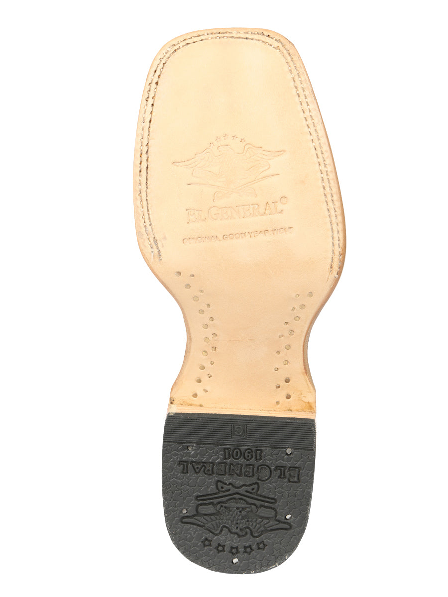 El General Men's Exotic Monster Fish Rodeo Cowboy Boots - Cognac 45085 — view 3