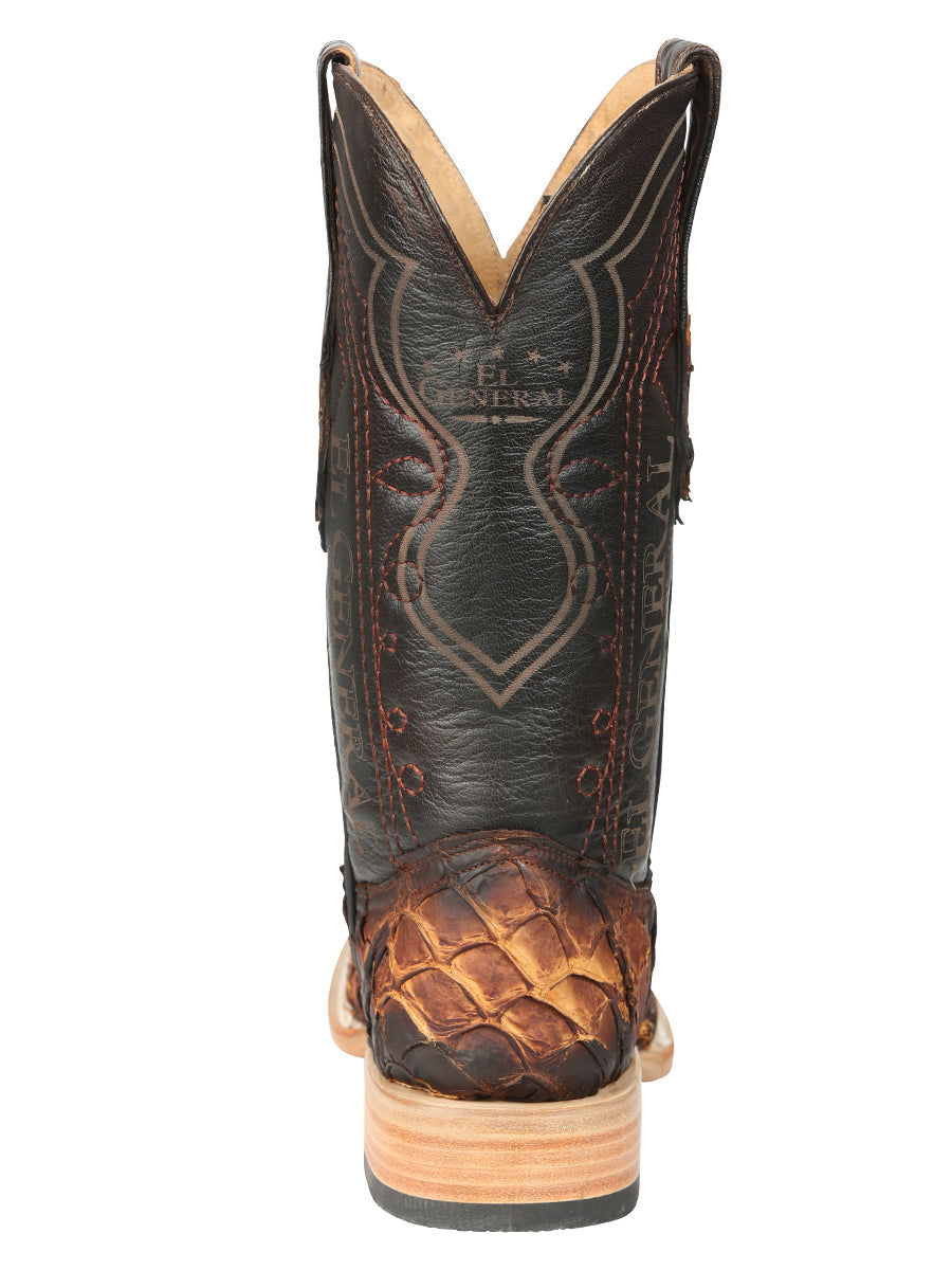 El General Men's Exotic Monster Fish Rodeo Cowboy Boots - Cognac 45085 — view 5